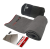 Non Slip Microfiber Yoga Towel Mat with Corner Pocket – Grey with Red