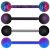 OUFER 4 PCS Stainless Steel 14G Barbell Tongue Rings – Purple Black Splatter Tongue Barbell Piercing Jewelry Style 1