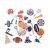 PandaHall Cartoon Fitness Equipment Paper Stickers Set, Adhesive Label Stickers, for Suitcase & Planner & Refigerator Decor, Sports Theme…