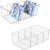 Pantry Organizers and Storage – 2 Pcs Kitchen Organizers and Storage for Fridge,Drawer and Refrigerator – Spice Organization for Cabinet,Clear Plastic