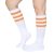 Pareberry Classical Triple Stripes Soft Cotton Over-the-Calf Retro Tube Socks