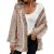 Pink Queen Women’s 2024 Fall Winter Cardigan Sweater Long Sleeve Cable Knit Loose Outerwear Coat Large Coffee