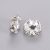 Rhinestone Spacer Beads, Grade A,Brass, Rondelle, Silver Color Plated, Size:about 6mm in diameter, hole:1mm