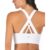 RUNNING GIRL Sports Bras for Women,Padded Strappy Sports Bras Criss-Cross Back Medium Support Sports Bras with Removable Cups X-Small White