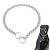 Silver Chain Dog Collar,Heavy Training Metal Dog Collar, Adjustable Necklace Martingale Dog Chain Collars Puppy Collars for XXS XS Small Medium Large