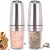 Sjpzwcrl Electric Pepper Mill Grinder: Automatic Salt and Pepper Grinder Set Battery Operated Spice Shakers Salt Dispenser Refillable Adjustable with