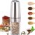 Sjpzwcrl Pepper Grinder Electric Salt Mill: – Battery Operated Salt and Pepper Mill Black Shakers Automatic Spice Mills Seasoning Grinders Adjustable
