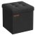 SONGMICS Storage Ottoman, Foldable Small Ottoman Foot Rest, 11.8 Inches Foot Stool, Cube Ottoman with Storage, Load up to 286 lb, for Living Room, Bed