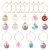 SUNNYCLUE 1 Box DIY 10 Sets Pony Beads Kit Beads Pet 8mm Bead Pet Keychain Making Kit Opaque Pony Beads Resin Craft Beads Set Beading Sky Unicorn Astronauts Mushroom Candy Key Chains for Adult Craft