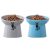 TAMAYKIM Tilted Ceramic Raised Cat Bowls, 8 OZ Food and Water Bowls Set for Kitty, Porcelain Elevated Stress Free Feeding Pet Dish, Dishwasher and Mic