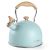 Tea Kettle, BELANKO 85 OZ / 2.5 Liter Whistling Tea Kettle, Tea Pots for Stove Top Food Grade Stainless Steel with Wood Pattern Folding Handle, Loud W