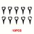 TEMU 10pcs Retro Gothic Hair Parting Tools – Stainless Steel Finger Braiding & Claw Ring Separating Hair Types, Hypoallergenic,, Haircare | Sleek