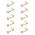 TEMU 10pcs Sets 20g Nose Ring Surgical 304 Stainless Steel Nose Rings Studs Piercing For Women Men 2mm Round Cz L Shaped Corkscrew Nose Piercing