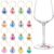 TEMU 16 Glass Ball Wine Glass Hanging Rings, Stem Glass Wine Glass Hanging Rings, Wine Glass Recognizer, Wine Gifts