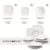 TEMU 18pcs Dinner Sets Porcelain Square Dinner Plate Sets With 6pcs Dessert Plates 6pcs Soup Plates And 6pcs Dinner Plates