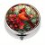 TEMU 1pc Bird & Floral Metal Pill Box With 3 Compartments – Vibrant Stained , Food- Organizer, Compact Travel Wallet For Vitamins & Supplements,