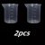 TEMU 2/3pcs 3.38oz/100ml Measuring Cups, Pp Thickened Measuring Cups, Graduated Plastic Beakers, Liquid Measuring Cups Multi-functional Graduated