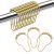 TEMU 24pcs Decorative Shower Curtain Hooks, Shower Curtain Rings, Rustproof Shower Hooks For Shower Curtains, Bathroom Shower Rods(golden)