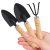 TEMU 3pcs Garden Tools Set-garden Rake Trowel, Gardening Tools With Wood Handle, Iron Crafts Gardening With Solid Wood Ergonomic Handle Tools