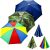 TEMU 3pcs Rainbow Umbrella Hats Camouflage Fishing Beach Umbrella Headband