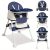 TEMU 4 In1 High Chair Baby, High Chair Baby, High Chair, Adjustable Convertible Baby High Chair With Safety Harness, Tray, Easy To Clean, Blue, Baby