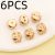 TEMU 6pcs Copper Diy Pendant Dice Set, Suitable For Club Parties, White And , Tabletop Games, Board Games, Dice Games