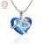 TEMU 925 Silver (silver Content 4 G) Romantic “” Margarine Blue Artificial Crystal Pendant Necklace Birthday Gift Valentine’s Day Gift For Her Gift