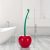 TEMU Cherry Toilet Brush, Household Long Handled Soft Bristled Toilet Brush, Daily Necessities, Cleaning Brush, Toilet Brush Set