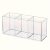 TEMU Clear Acrylic Silverware & Pen Organizer Caddy, Transparent Plastic Silverware Holder, Office, Bedroom, And Bathroom Storage