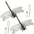 TEMU Dragonfly Insect Repellent 12cm Realistic Oniyanma Insect Animal Model With Safety Pin Insect Repellent Bee Repellent Entrance Balcony 2pcs