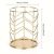 TEMU Elegant Golden Geometric Desk Organizer: Pens, Pencils, And Small Office Supplies