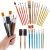 TEMU Foam Brushes Wood Handle Paint Brush Set – Use With Craft, Watercolor, Oil, Gouache Paints, , Washable Paints, Miniature Detailing And Rock