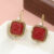 TEMU Intaglio Earrings, Red Earrings, Golden Earrings, -style Jewelry, Victorian-style Jewelry, Ancient Jewelry, Gift For Bridesmaids