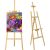 TEMU Large Wooden Easel, Studio Easel, Adjustable Standing Easel, Field Easel, Wooden Easel, Canvas Stand