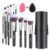 TEMU Makeup Brush, Facial Makeup Tools, Professional Makeup Brushes Set (12pcs), Handle Comfortable To Hold And , Black Travel Make Up Brushes Set