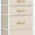 TEMU Narrow Chest Of Drawers With 5 Drawers, Fabric Drawers With Side Pocket&hooks, Handle, Sturdy , Storage Drawers For Bedroom, Closet, Clothes,