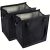 TEMU Of 2 Thermal Insulated Shopping Bags, Insulated Storage Bags, Black Grocery Cooler Bags