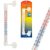 TEMU Outdoor Window Thermometer, White, Adhesive Balcony Thermometer