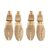 TEMU Pine Wood Golden Buttons – Pack Of