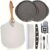 5Pcs Pizza Shovel Set Stainless Steel Baking Lifter Pizza Turning Peel Cooking Oven Accessory Transfer Tray