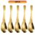 TEMU Set Of 5 Stainless Steel Spoons, Including Soup Spoons, Serving Spoons, Mirror-end Spoons, Dessert Spoons, Coffee Spoons, And Ice Cream Spoons.