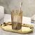 TEMU Single, Multiple, Casual Transparent Striped Mouthwash Cup, Bathroom Water Cup, Light Luxury Mouthwash Cup, Suitable For Home, Couples, Student