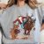 TEMU Women’s Casual Sweatshirts Western Cowboy Santa Sweatshirts, Rodeo Sweatshirts, Horse And Reindeer Sweatshirts, Country Style Christmas