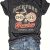 TEMU Women’s Vintage Peaches Graphic T-shirt – 1945 Retro Design, Soft Gray, Regular Fit Round Neck, Casual Top With Applique Lettering & Machine