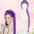 TEMU Woven Role-playing Wig, Purple Woven Wig For Christmas Role-playing, Anime-style Wig (purple)