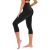 TNNZEET Capri Leggings for Women – Tummy Control Black Leggings with Pockets High Waisted Yoga Pants Workout Cycling Leggings