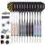 Turnart Darts Metal Tip Set – Steel Tip Darts Darts Set Professional Metal Darts Dart Board Set 12 Pcs 24 Gram 20 O-Rings Aluminum Darts Shafts 24 Ext