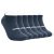 Unisex Women’s 6 Pack No Show Low Cut Work Socks with Arch Support Medium Navy Blue