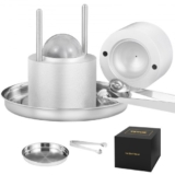 VEVOR Ice Ball Press, 2.4″ Ice Ball Maker, Aircraft Al Alloy Ice Ball Press Kit for 60mm Ice Sphere, Ice Press with Tong and Drip Tray, for Whiskey, C