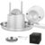 VEVOR Ice Ball Press, 2.4″ Ice Ball Maker, Aircraft Al Alloy Ice Ball Press Kit for 60mm Ice Sphere, Ice Press with Tong and Drip Tray, for Whiskey, C